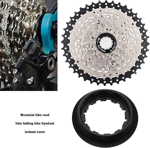 Miniatura 3 de eMagTech Anillo de bloqueo de casete de aleación de aluminio, anillo de bloqueo de rueda de bicicleta, cubierta de anillo de volante de 1.417 in de