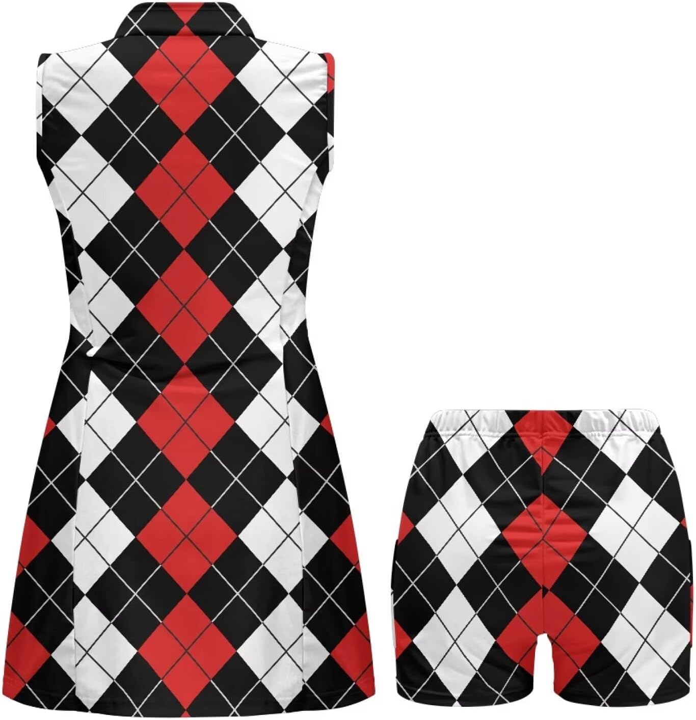 Tennis Dress for Women Sleeveless Tennis Golf Dress with Shorts and Pockets Zip Up Workout Athletic Dresses