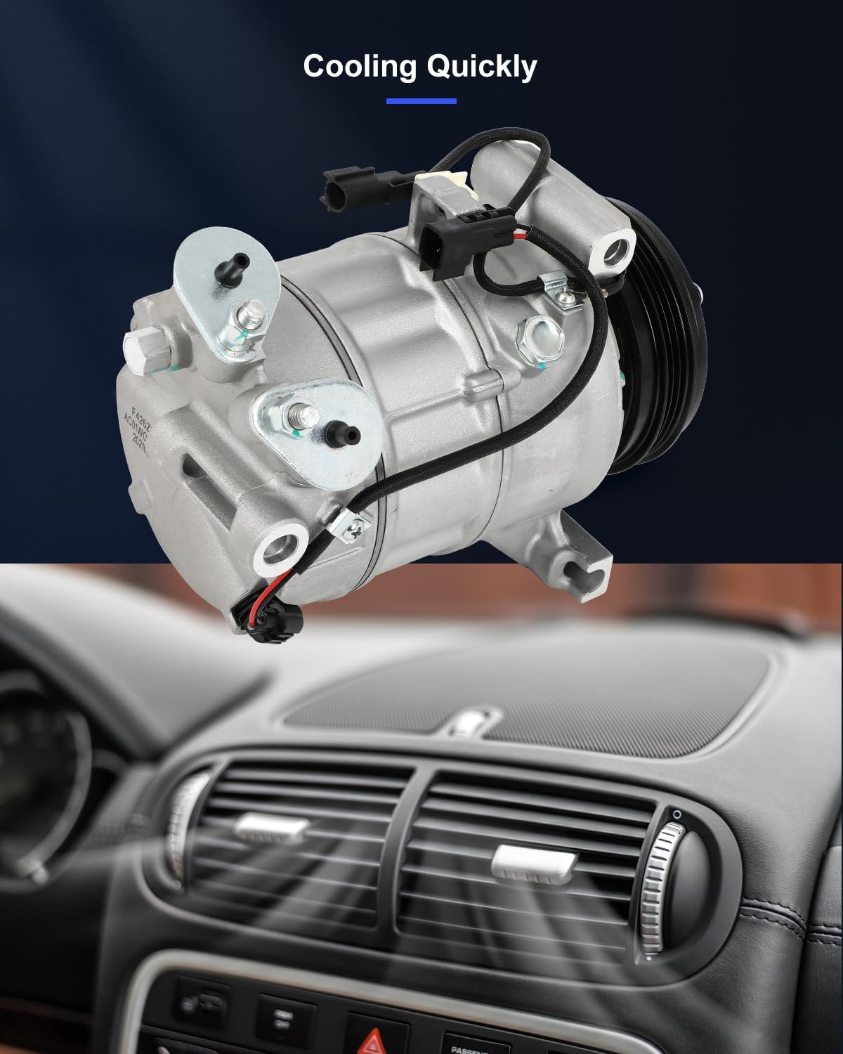 ECCPP A/C Compressor with Clutch 2012-2016 Fit for Volvo S60 2.5L 2012-2015 Fit for Volvo S80 3.0L AC Compressor