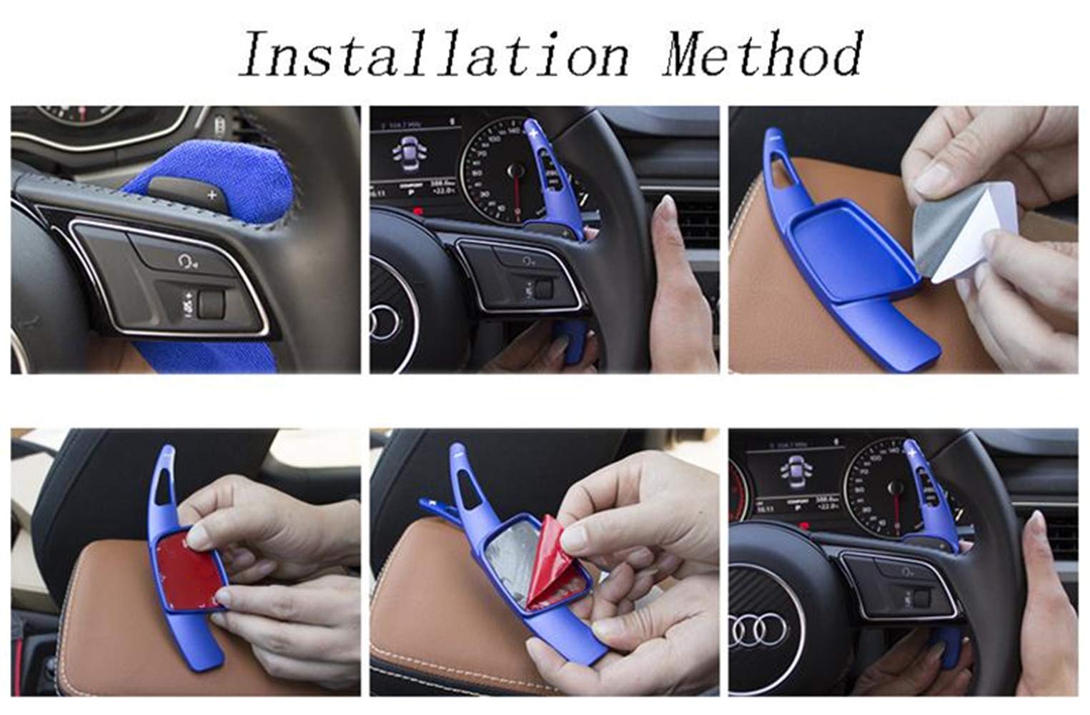 2 PALETTE Cambio al Volante per SEAT Arona 17> | Leve Alluminio Nero