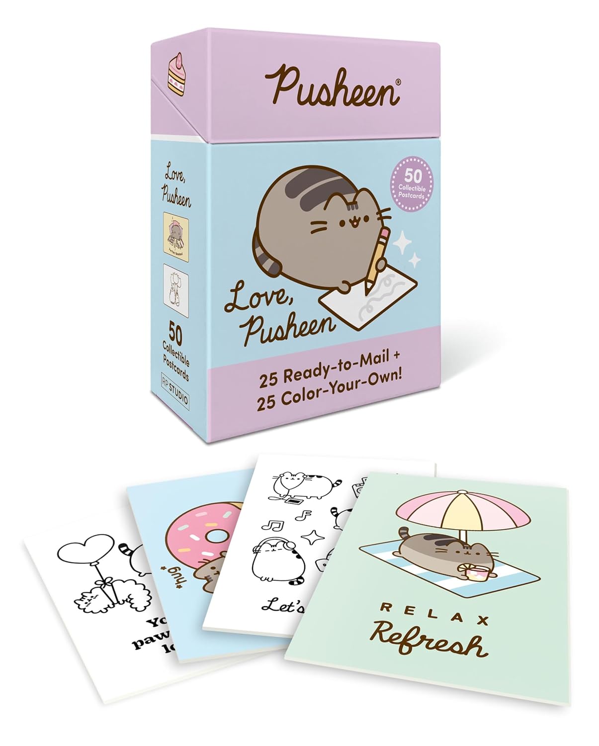 Love, Pusheen: 50 Collectible Postcards (25 Ready-to-Mail + 25 Color-Your-Own!)      Card Book – January 20, 2026