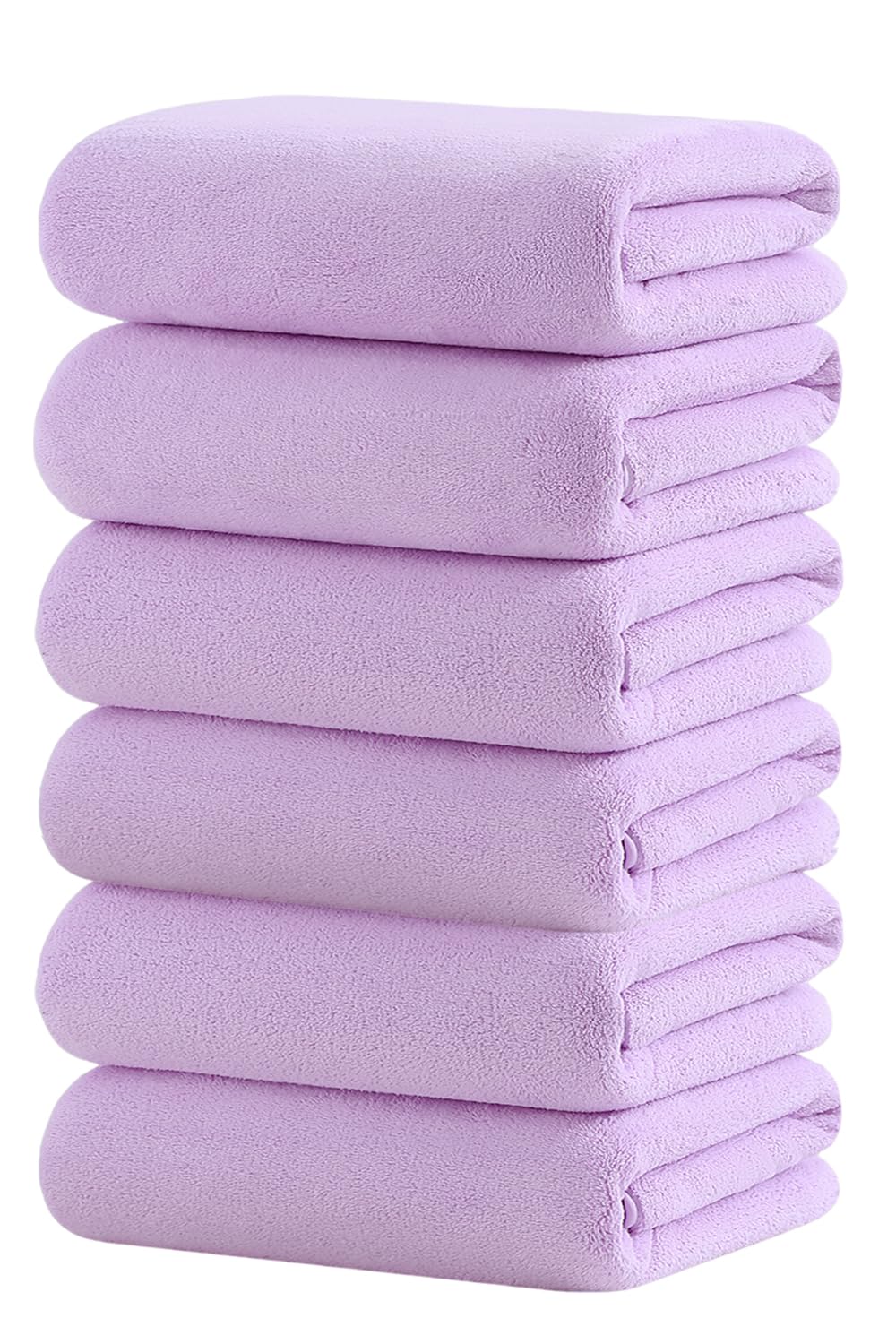 Aibaser Microfiber Bath Towel 6 Pack 28 x 56 - Ultra Soft Super Absorbent Quick Dry - Multipurpose