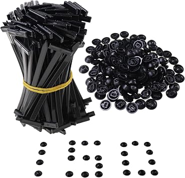 150 Pcs Upgraded Nylon Universal Cable Tie Buckle, Heavy Duty Self-Locking Rivet Zip Ties, Multifunctional Cable Tie Buckle for Car Daily Repair, Garden, Home, Office,Workshop