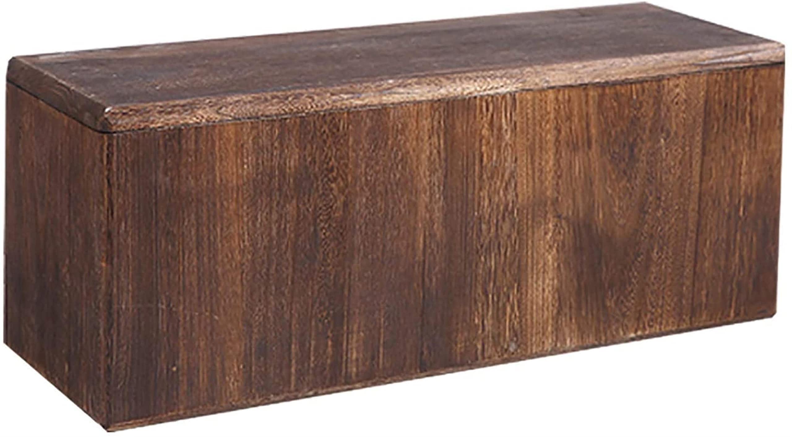 Banc de rangement d'entrée en bois massif et assise haut de gamme