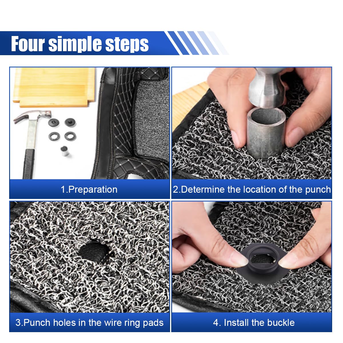 5PCS Car Carpet Fixing Clips - Double Layer Car Interior Floor Mat Safety Non-Slip Fasteners Clips - Twist-Lock — view 6