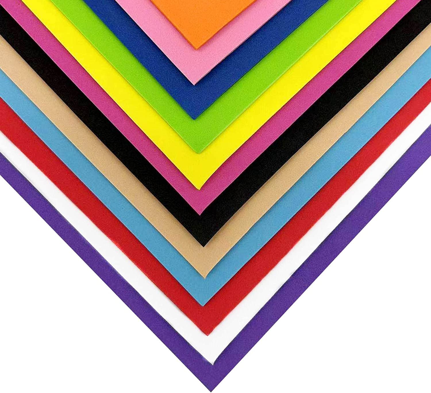 Arkusze z pianki EVA – 12 sztuk, 15,7 x 23,6 cala, grubość 2 mm, różne kolory dla sztuki i rzemiosła,