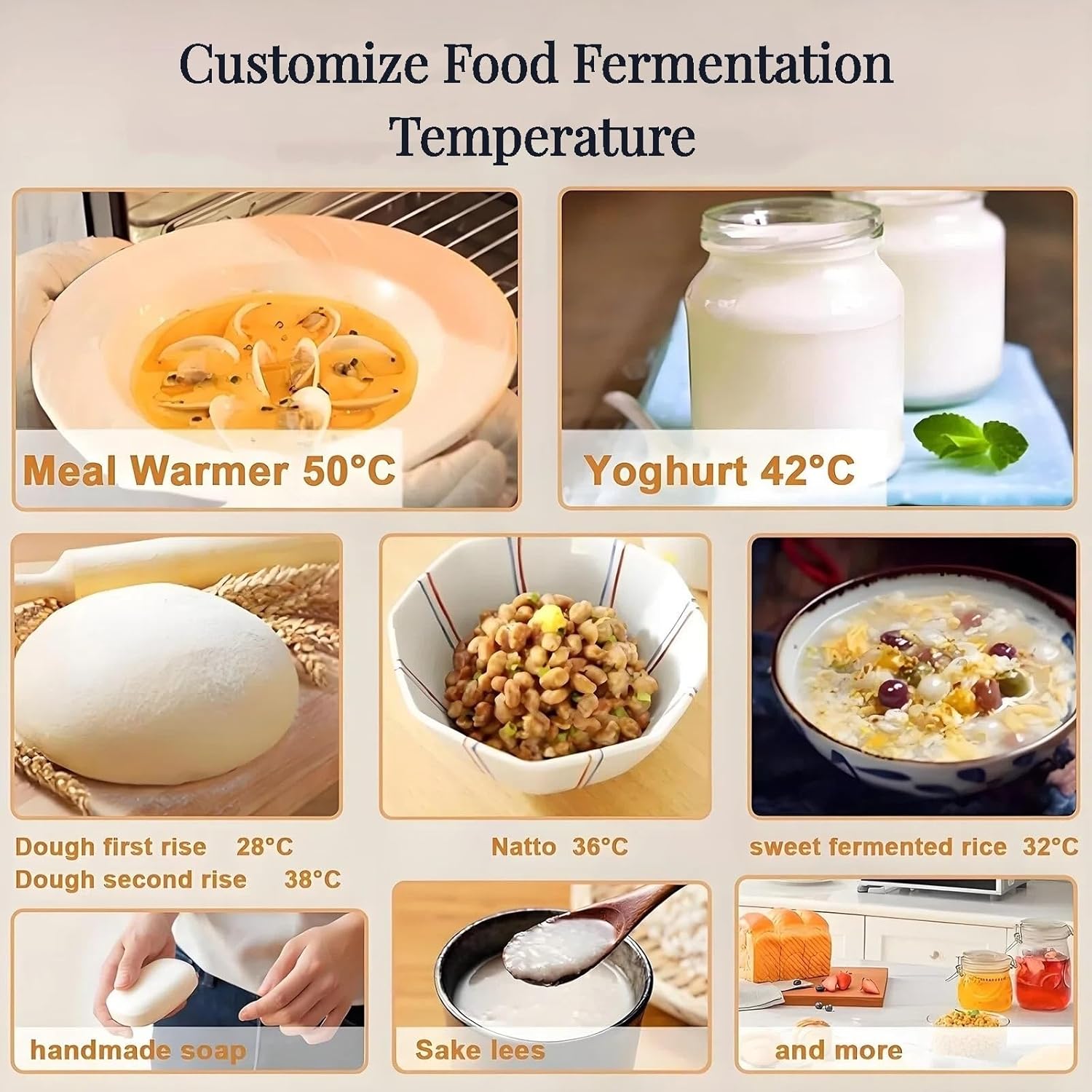 1.41 Cubic Feet Electric Dough Proofer Machine,68-113℉ Stainless Steel Bread Fermentation Cabinet,with Adjustable Temperature,Doublelayer for Yogurt,Natto,Rice Wine