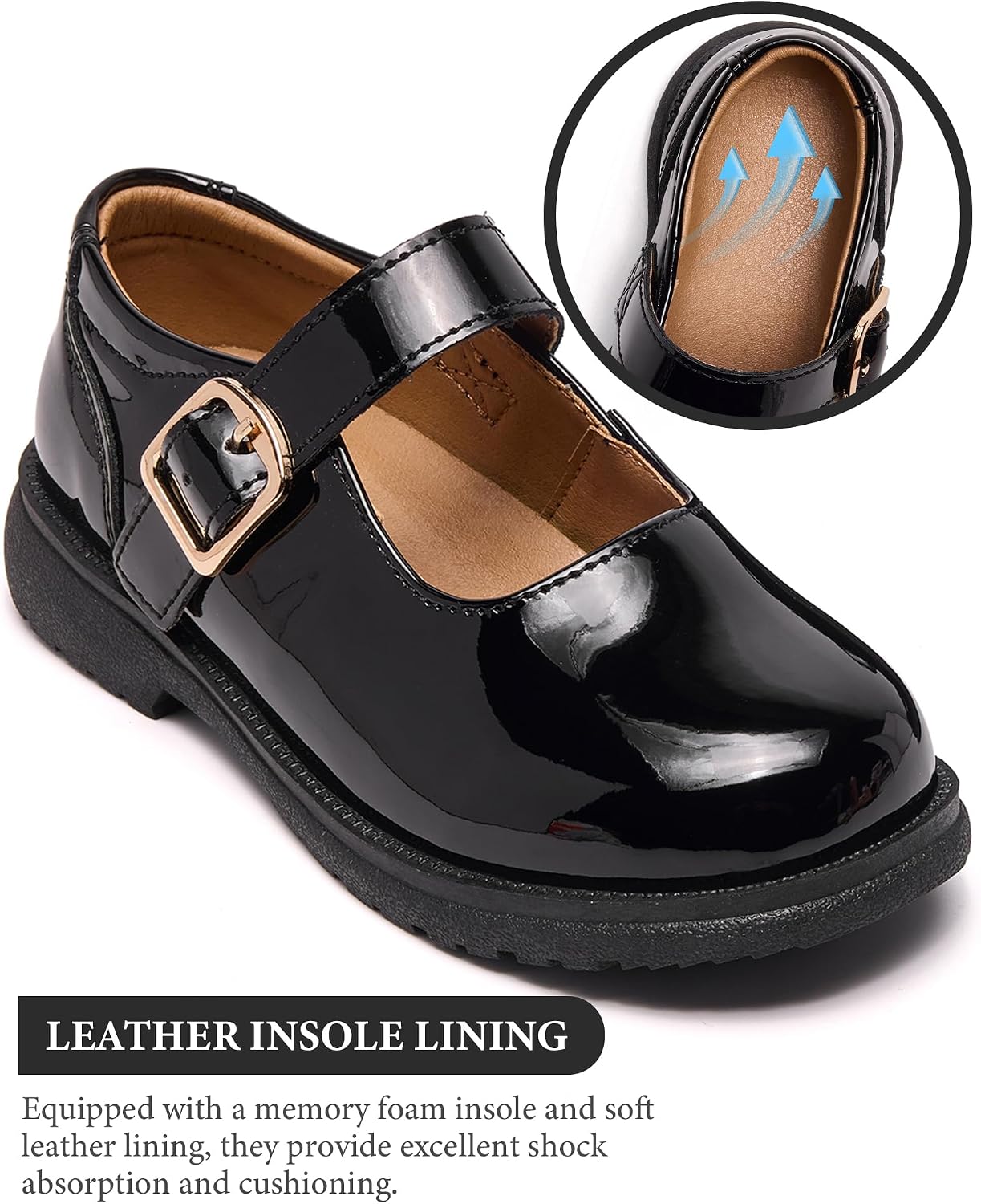 Girls Mary Jane Shoes Little Kid School Shoes Big Girl Fashion Low Heels Dress Shoes Kid Versatile Oxford Shoes for Wedding Party Everyday Wear image 5