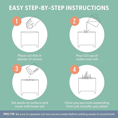 Miniatura 4 de Tierra para macetas para plantas de interiorexterior, se expande para adaptarse a macetas de 3 y 4 pulgadas, paquete de 24