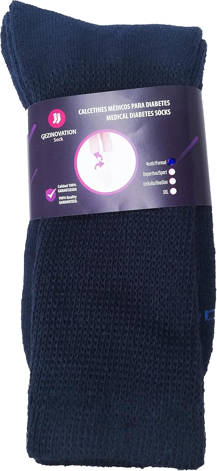 Diabetic Foot Sock for Men Pair Black : Health & Household