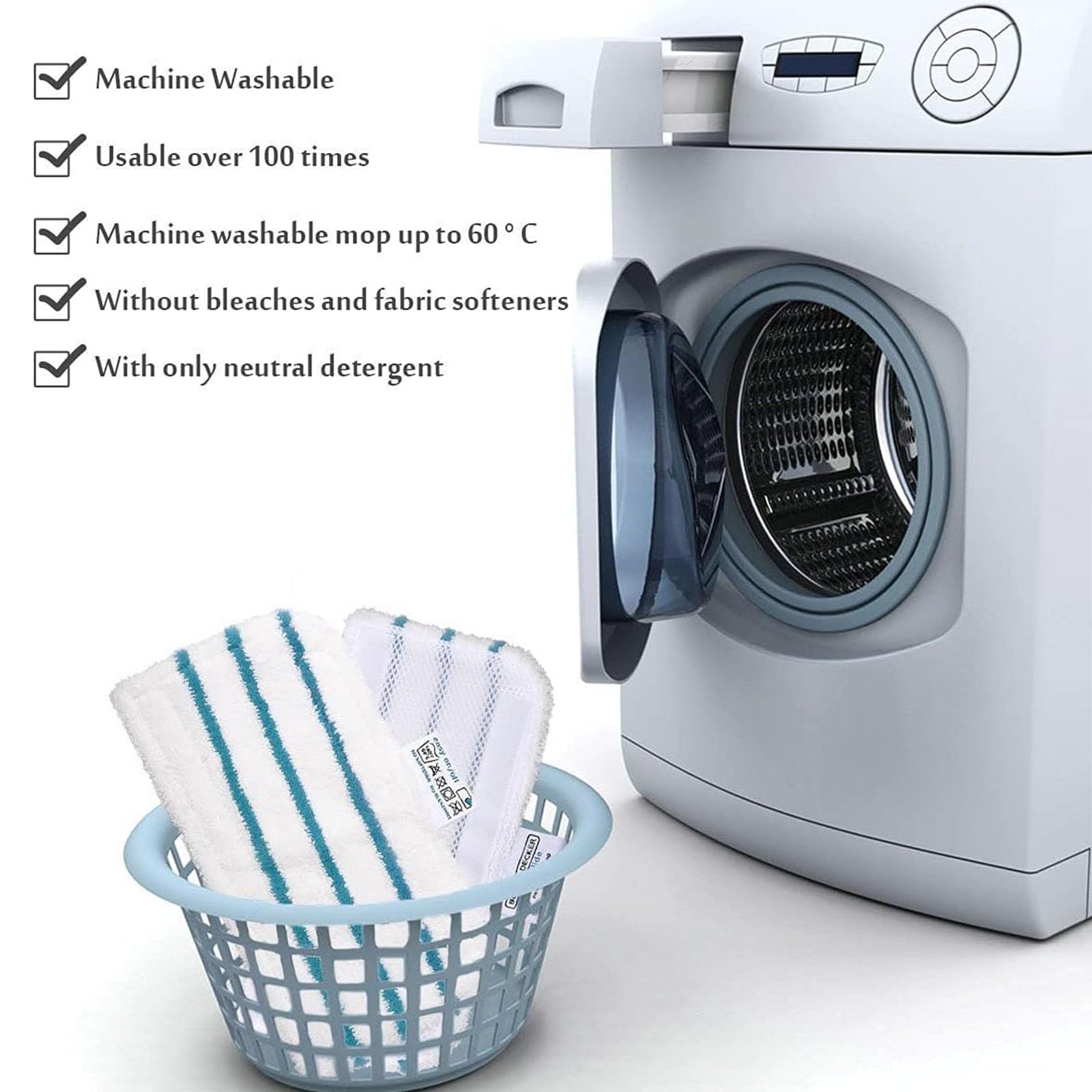 Ensemble de serpillères à vapeur en microfibre