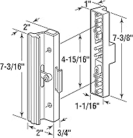 Vista 2 de Prime-Line C 1116 - Juego de manijas de puerta corredera fundidas a presión, color blanco (paquete individual)