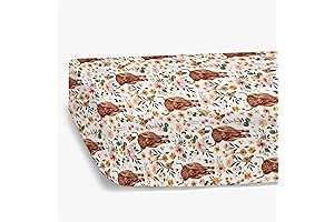 Adorable Cow Crib Bedding: Highland Cow Floral for Sweet Dreams