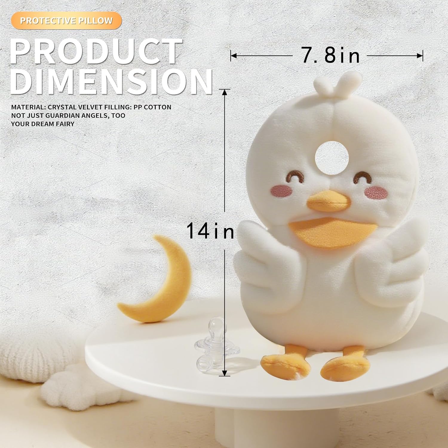 Baby Head Protector,Adjustable Baby Head Protection Backpack (Duck)