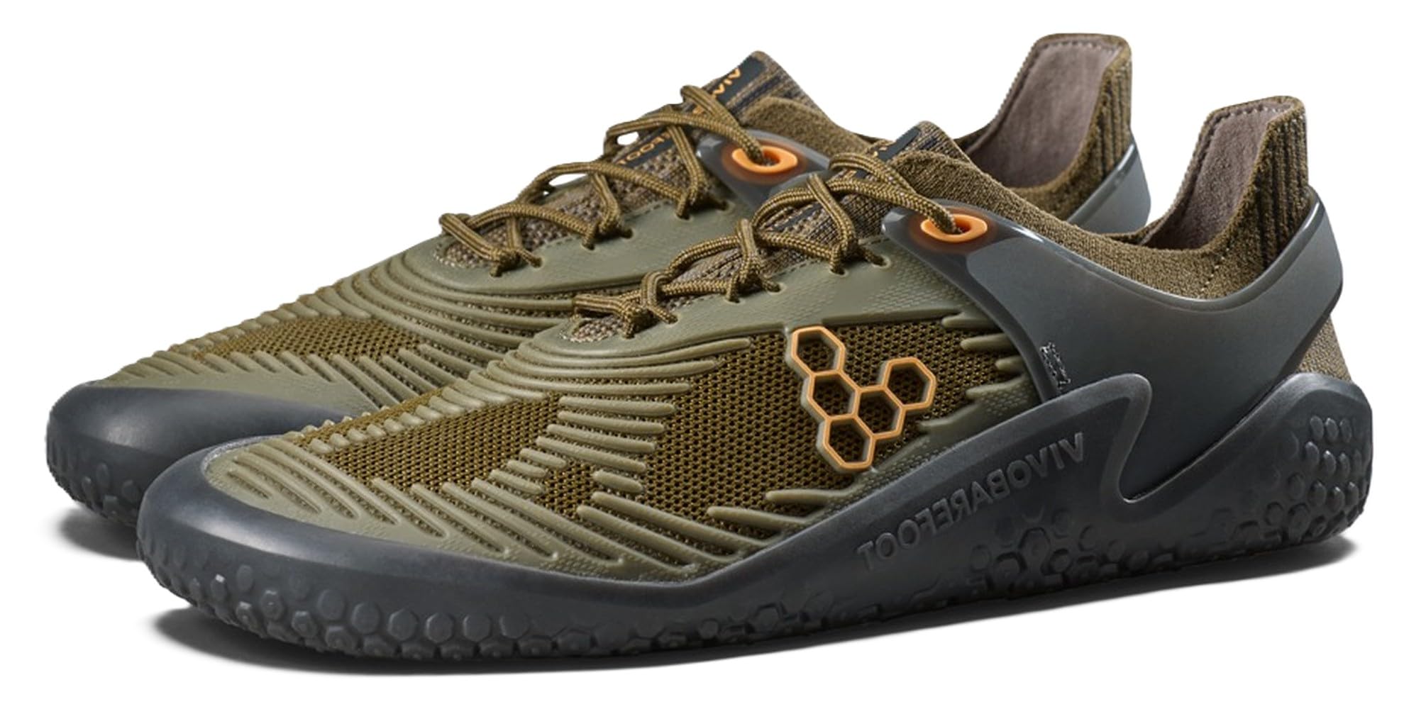 VIVOBAREFOOT Motus Strength II Męskie buty barefoot, ciemnooliwkowe, sznurowane, oddychające, do użytku na świeżym powietrzu, do studia fitness, elastyczne