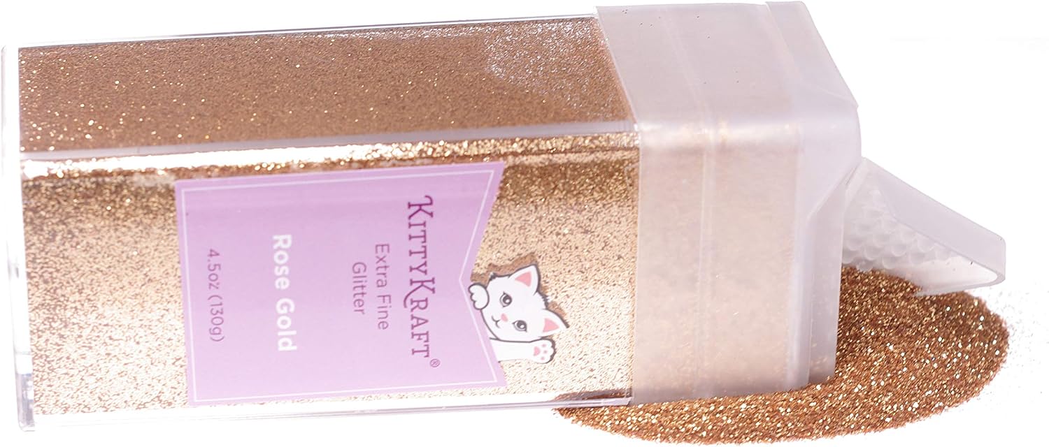 KittyKraft 4.5oz (130g) Extra Fine Glitter Single (Rose Gold)
