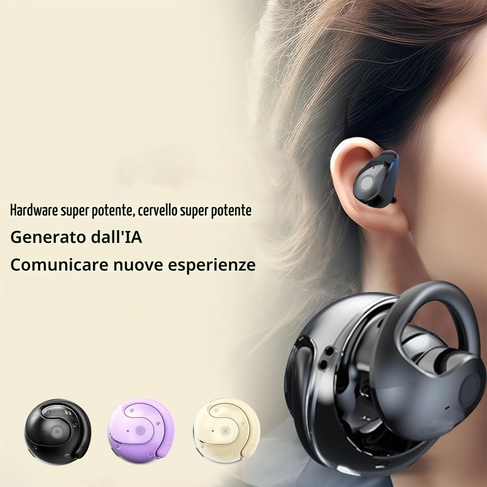 Hy-T26 Pro Language Translator, Cuffie Traduzione Simultanea,auricolari Traduttori Linguistici,Wireless Bluetooth Translation Earbuds, 75 Lingue Per Riprodurre Musica, Auricolari Over-ear Bluetooth