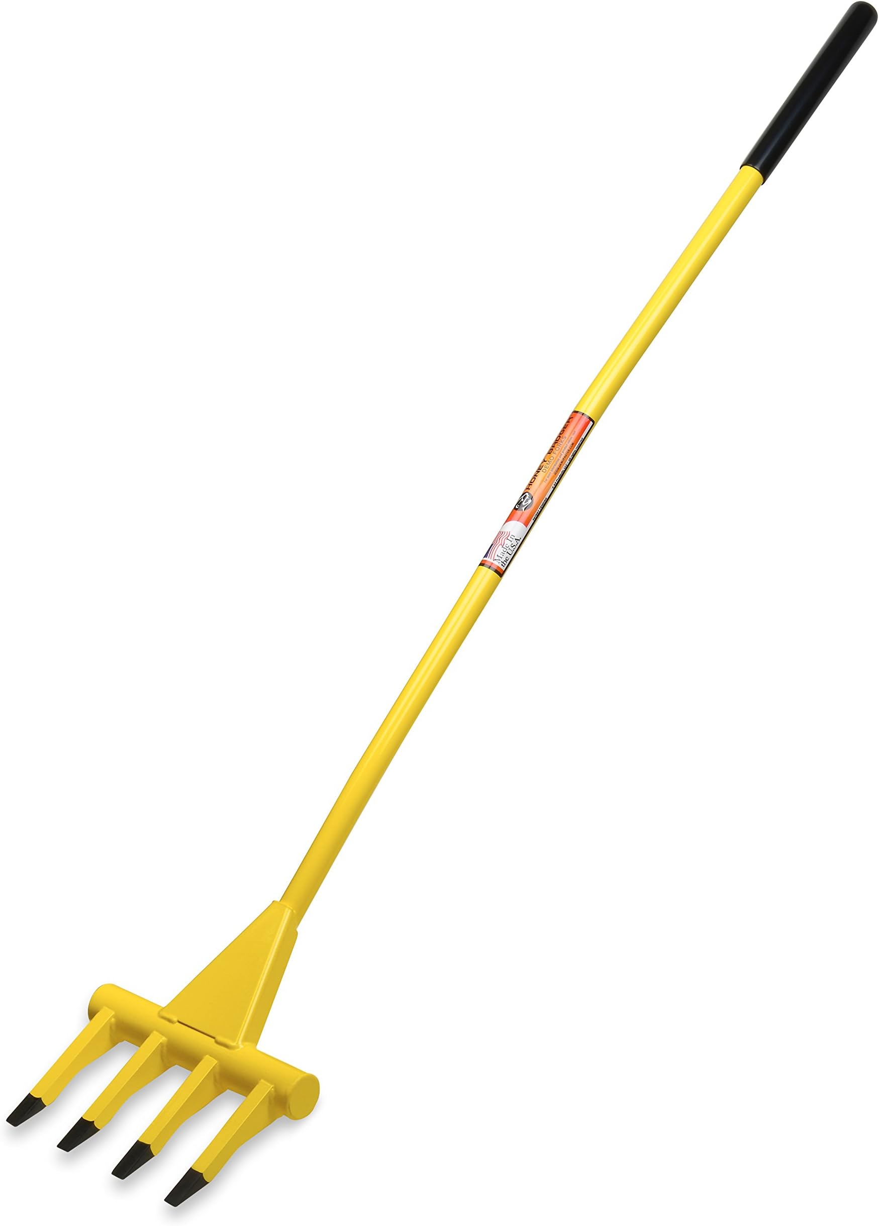 Honey Badger Demolition Fork, 56-inch 4-tine Wrecking Pry Bar, Multipurpose Tool for Flooring, Siding, Trim, Drywall, Roofing, and Decking