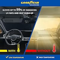 Vista 2 de Goodyear Parasol plegable para parabrisas Ford Edge 2015-2024, accesorios de automóvil, cubierta de parasol, parasol para parabrisas de automóvil