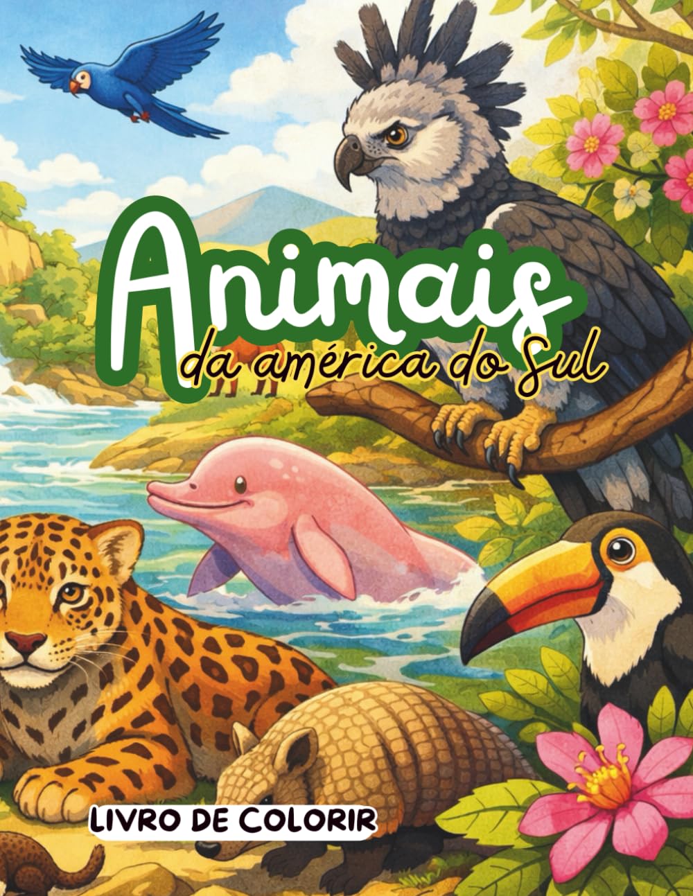Animais da américa do Sul: Livro de Colorir