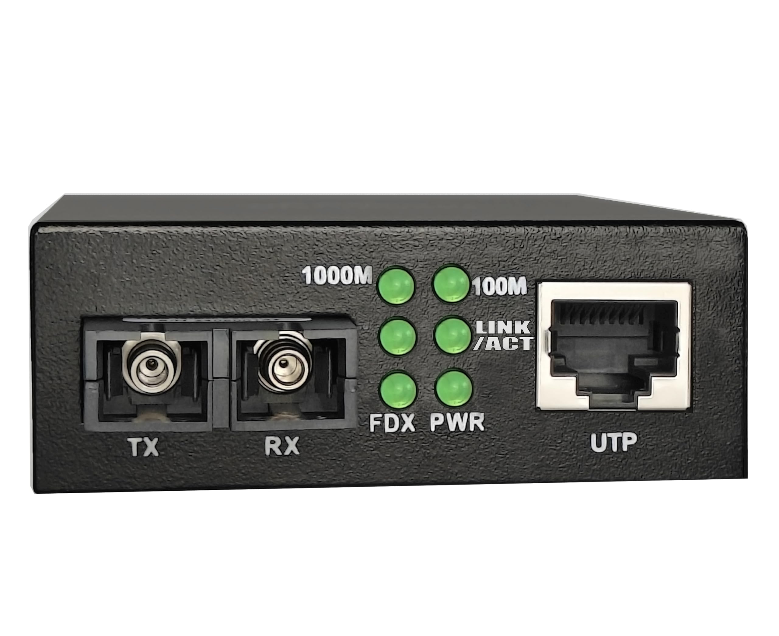 Convertidor de medios a Fibra Gigabit Ethernet 10/100/1000M, transceptores SC monomodo integrados, RJ45 a 1000Base-LX (Dual Fiber, 20KM)