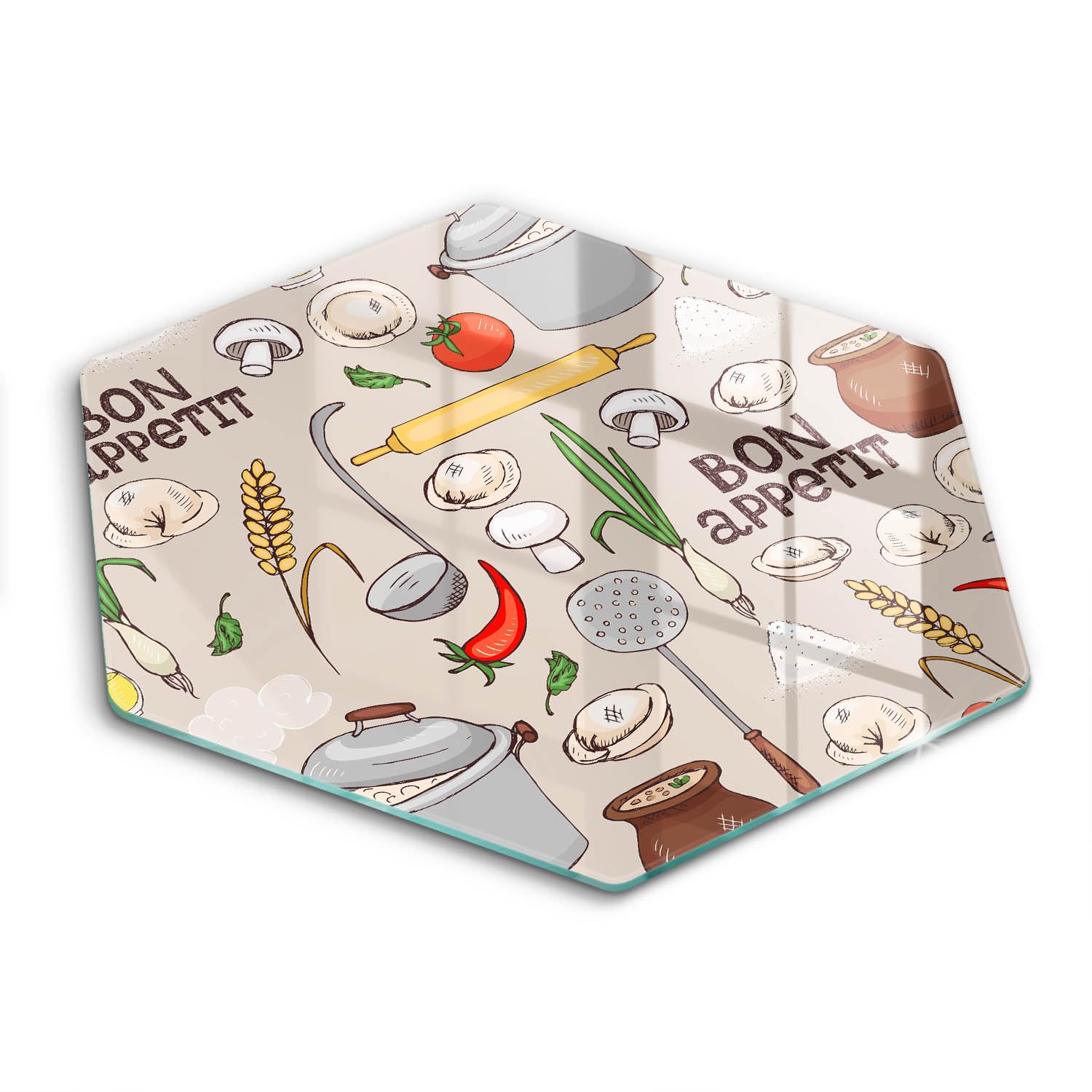 Plaque induction protection 40cm Wallfluent en verre hectogonal