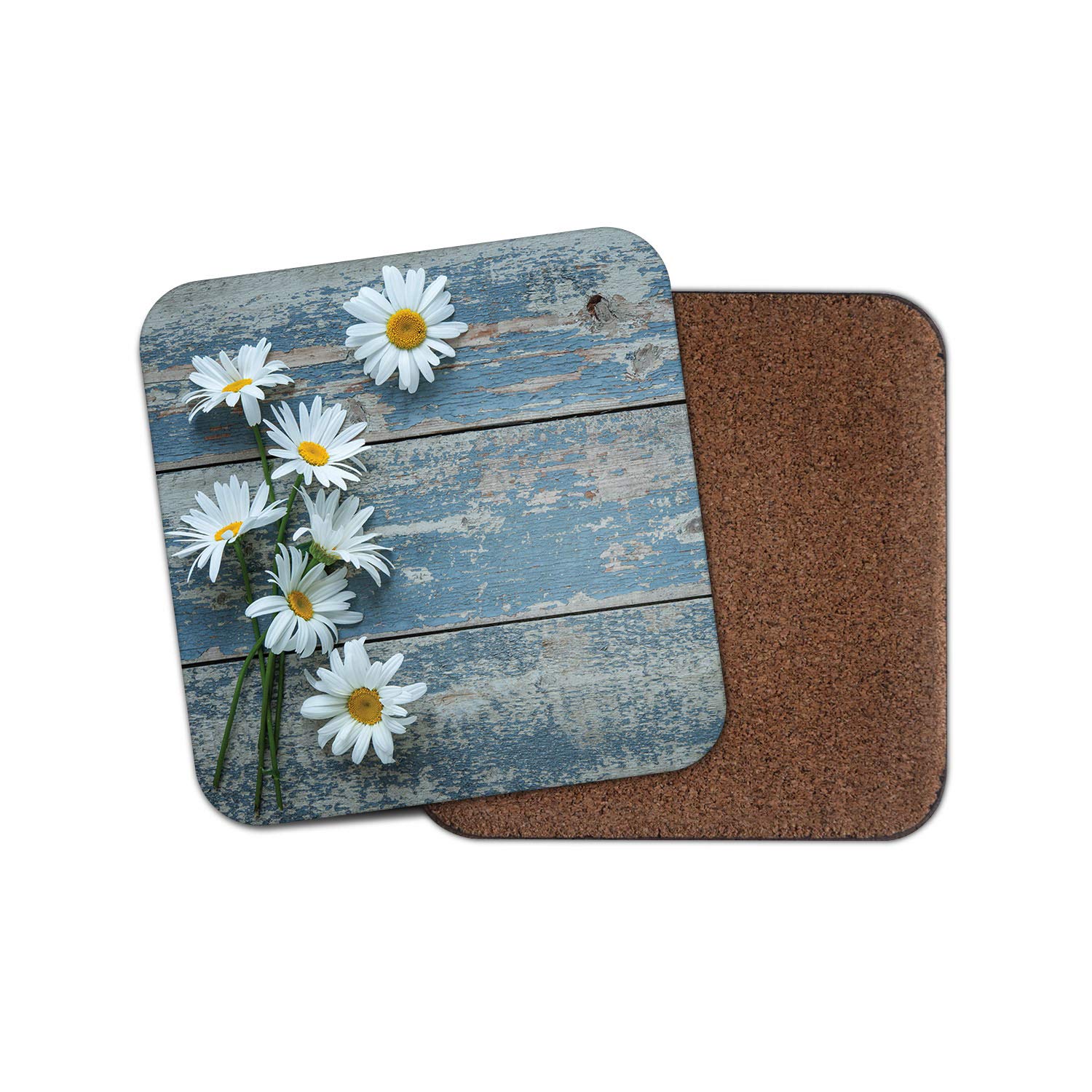 1 x Pretty Daisies Coaster - Daisy Flowers Wood Decking Garden Cute #14858