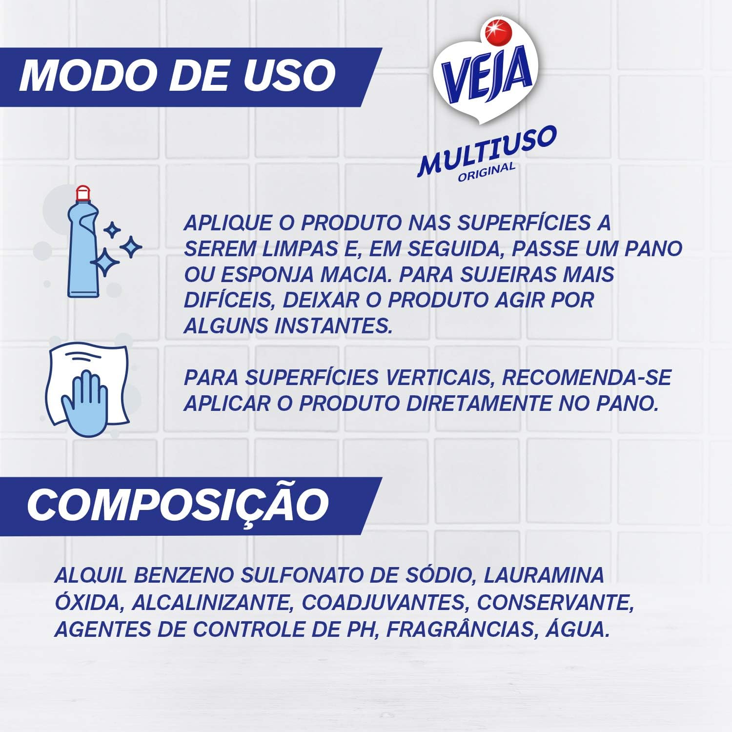 Kit com 4 Limpadores Veja Gold Multiuso Original 500ml, Veja, Azul