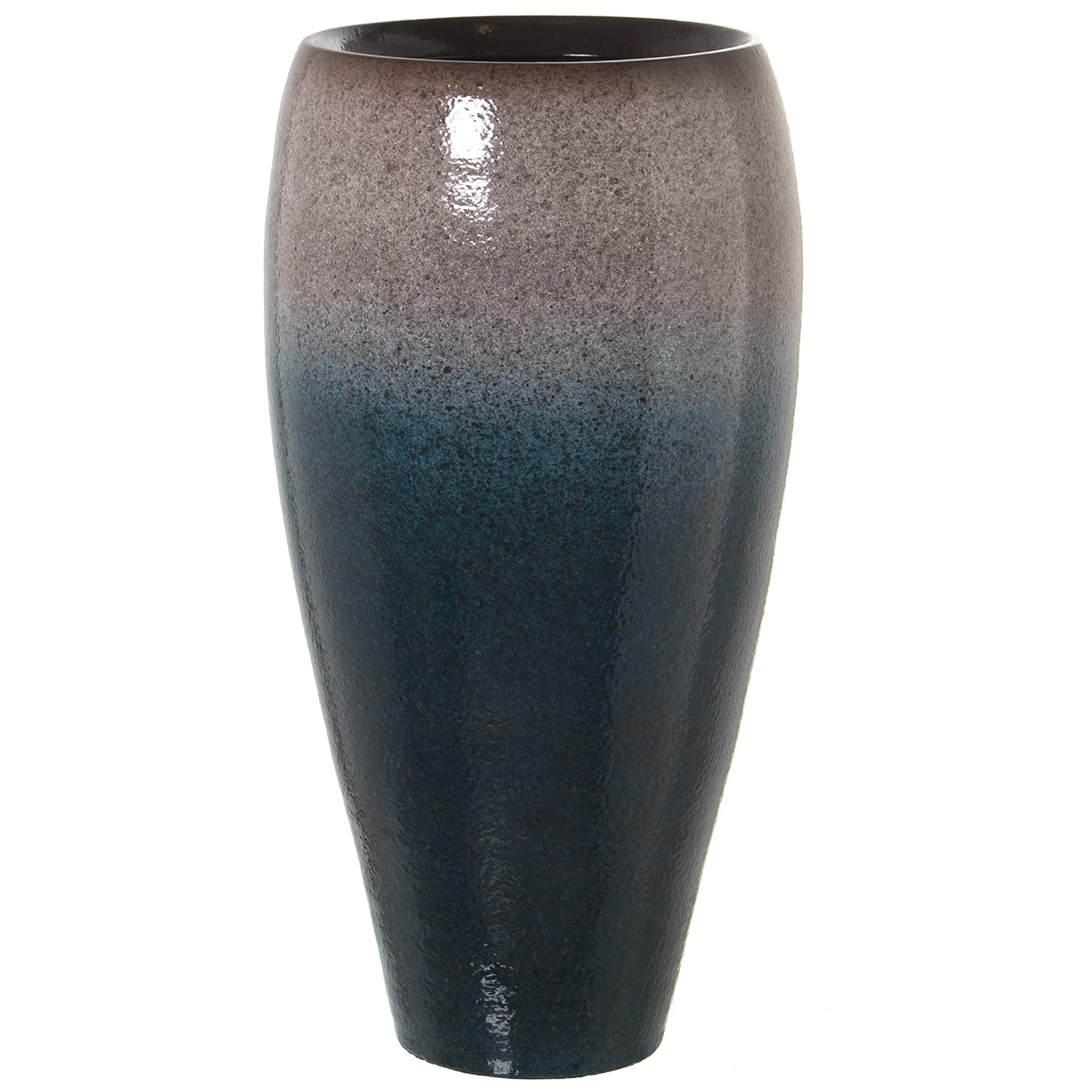 DRW Jarrón de Suelo de Cerámica con Varios Tonos y 37x70cm