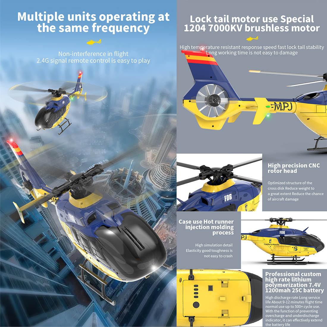 Amazon.co.jp: Yu Xiang EC-135 RCヘリコプター 1/36スケール 2.4G 6CH