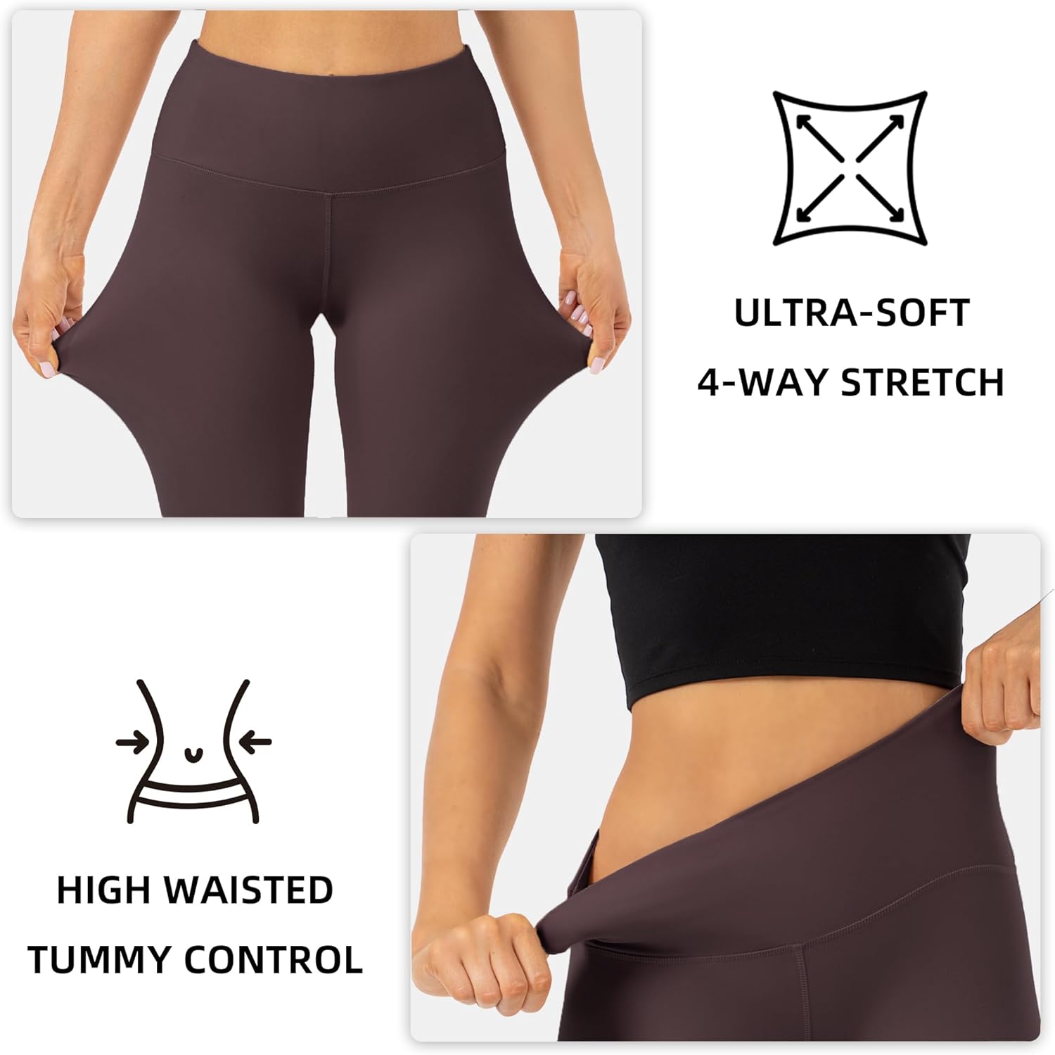 CHANAN High Waist Lounge Leggings for Women Buttery Soft Thick Yoga Pants with Inner Pocket Tummy Control - Image 3