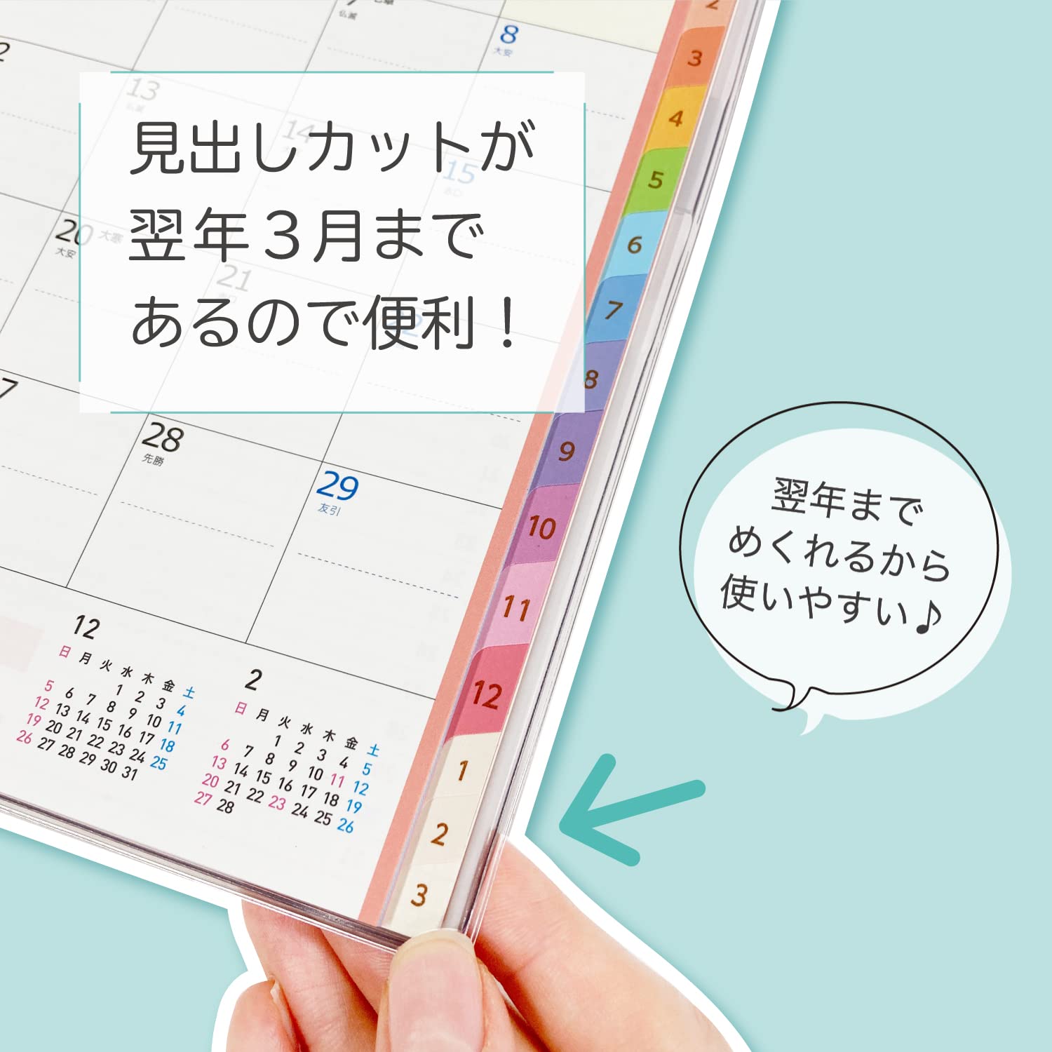 Amazon.co.jp: クツワ 手帳 カラーインデックス手帳 2023年 B6