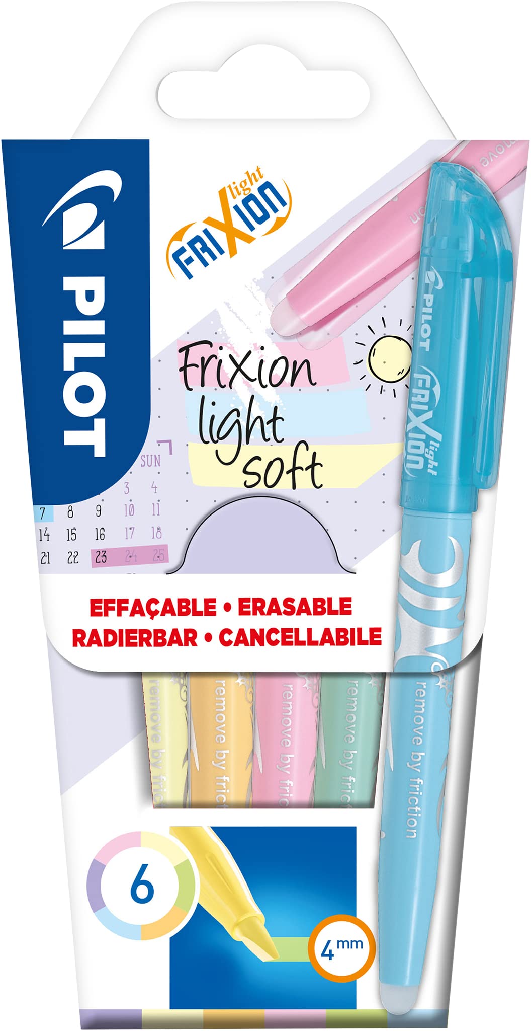 Pilot FriXion Light Lot de 12 surligneurs effaçables Pastel + Fluo