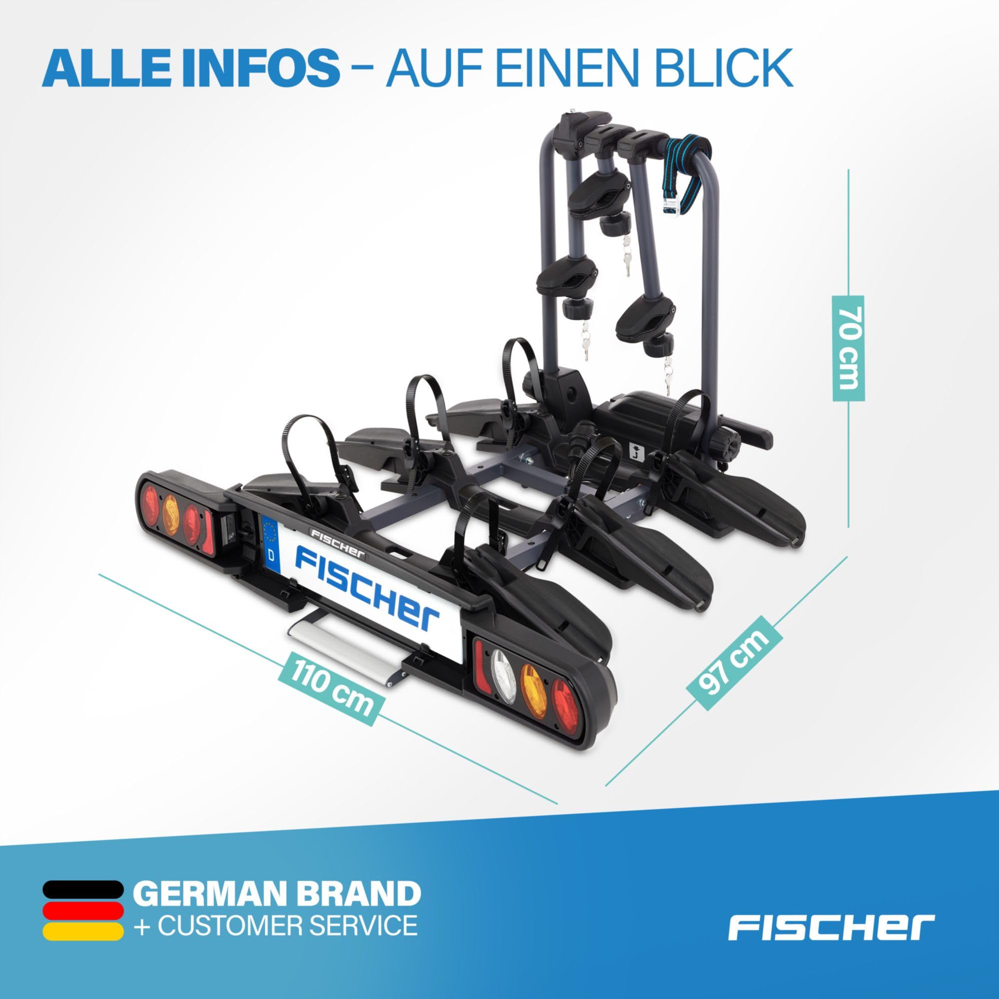 Fischer 10443 - Portabici per Frizione ProlineEvo 3