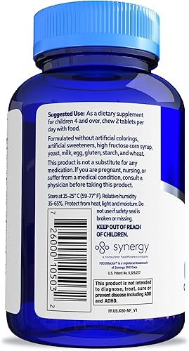 Miniatura 3 de Focus Factor Kids Complete - Multivitamínico masticable diario y función cerebral neuronutritiva con vitamina B12, C, D3, bayas, 60 unidades,