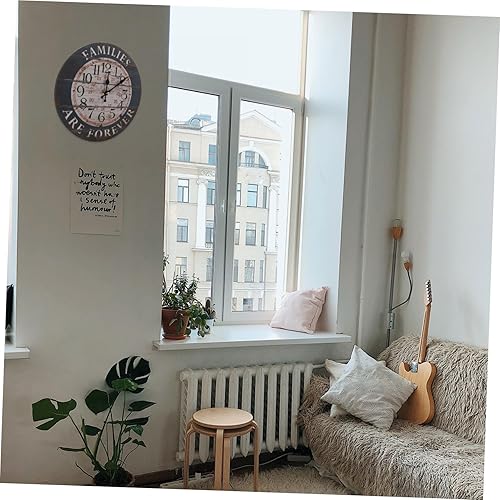 Miniatura 8 de Retro Arabic Numeral Wall Clock Black Silent Non-Ticking Decorative Hanging Clock for Home Living Bedroom Modern Simple Wall Decor