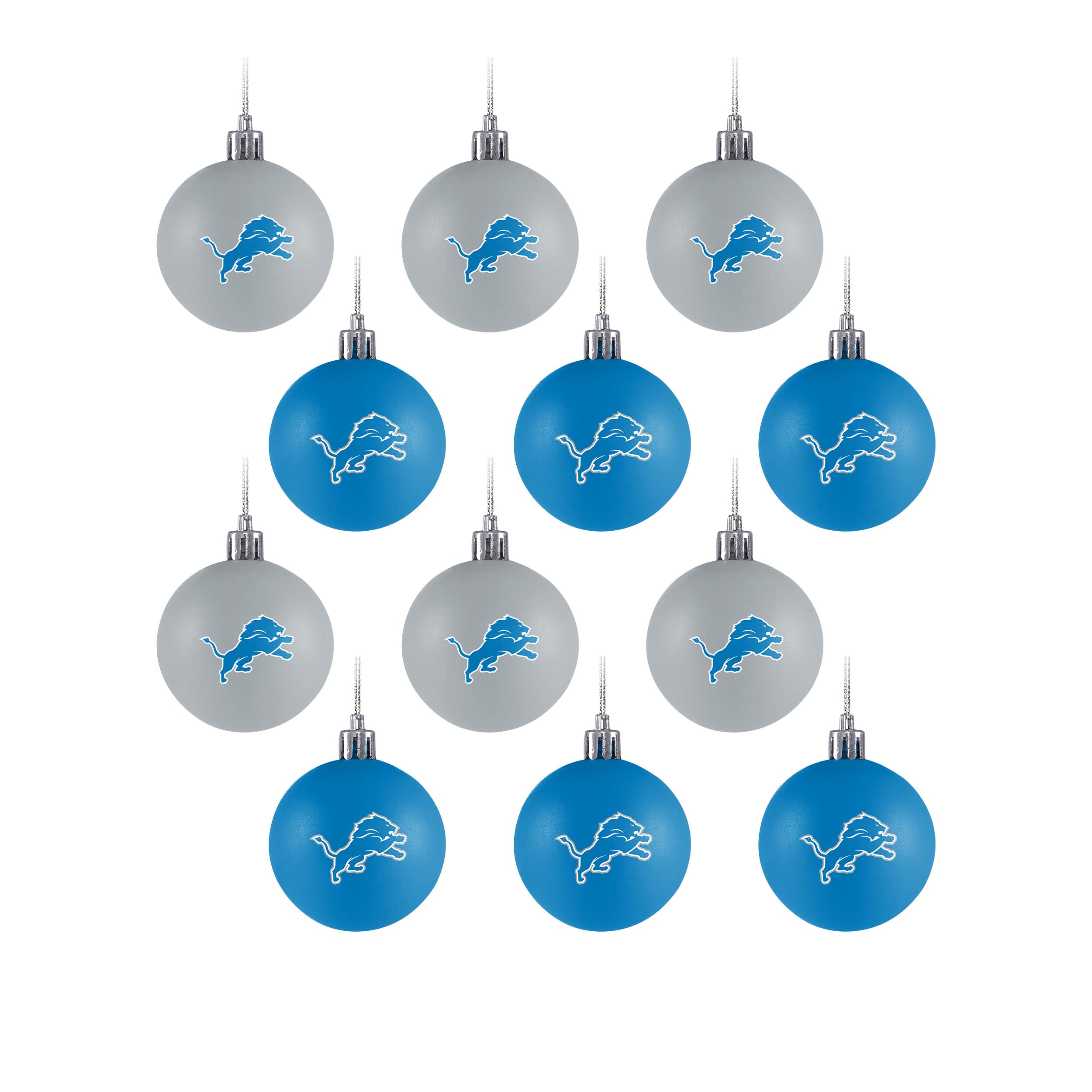 foco NFL 12 Pack Ball Hanging Tree Holiday Ornament Set12 Pack Ball Hanging Tree Holiday Ornament Set, Team Color, One Size