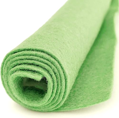 Limelight Green - Sábana de fieltro de lana de gran tamaño, 35% mezcla de lana, 1 sábana de 12 x 18 pulgadas