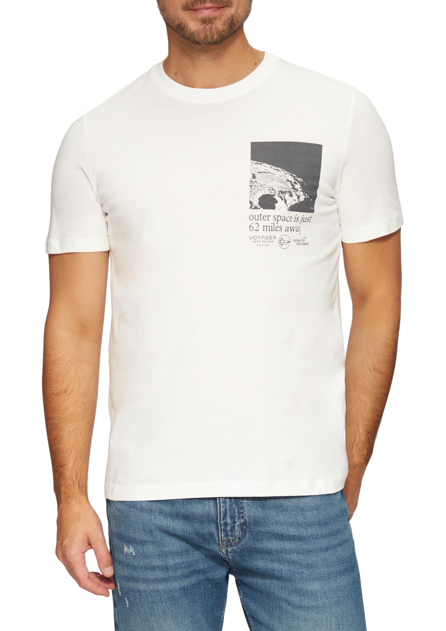 s.Oliver Men's T-Shirt with Front Print, 01d2, XXL