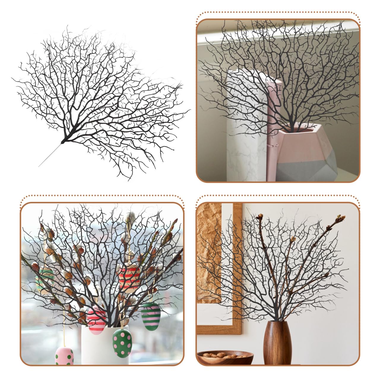 Lot de 2 branches de corail artificielles pour aquarium