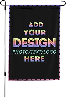 Custom Garden Flag Personalized Yard Banner Add Photo Logo Text Double Sided Durable Memories Flags for for Outside Lawn Patio Home Garden Decorative Outdoor Banners (28 x 40 inch)