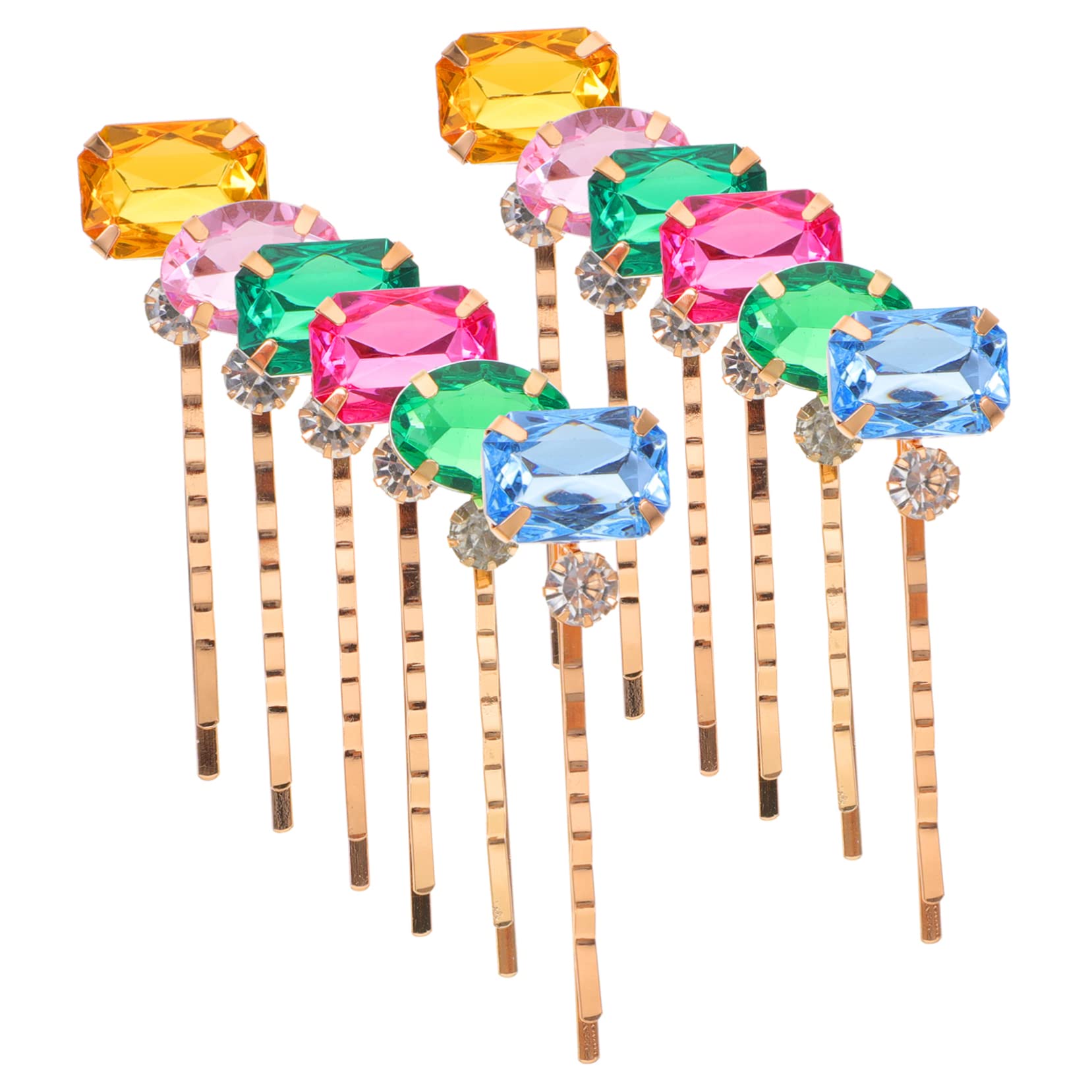 60piezas Horquillas Decorativas De Acrílico y Rhinestone Para Mujeres Clips De Cabello Brillantes Para Bodas y Eventos Formales