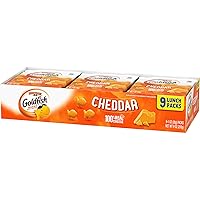 Vista 9 de Goldfish - Galletas saladas sabor a queso cheddar, bandeja de 9 paquetes de 1 oz cada uno
