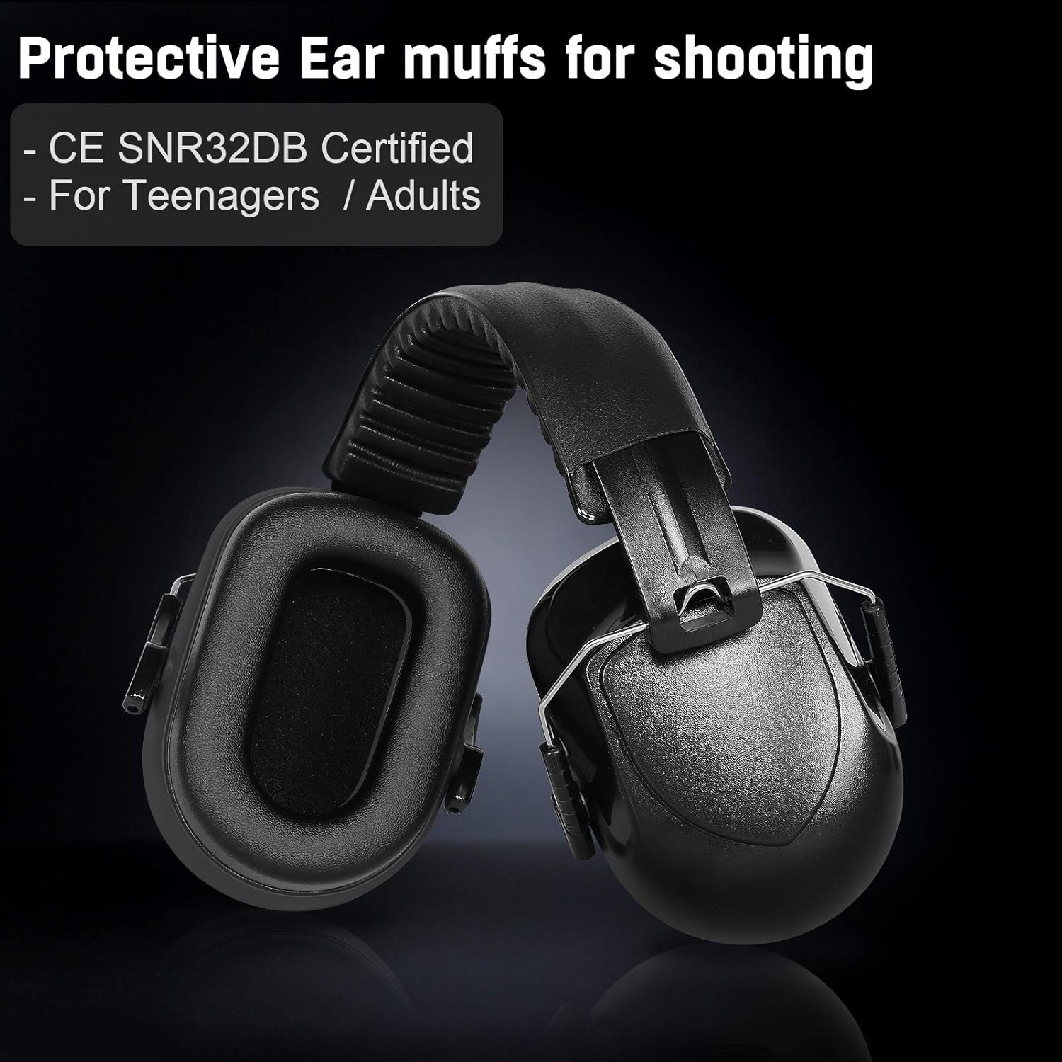 Shooting Ear Protection Earmuffs, Ear protection for gun range, Earmuffs for shooting , Gun Safety Glasses, Protective case : Sports & Outdoors