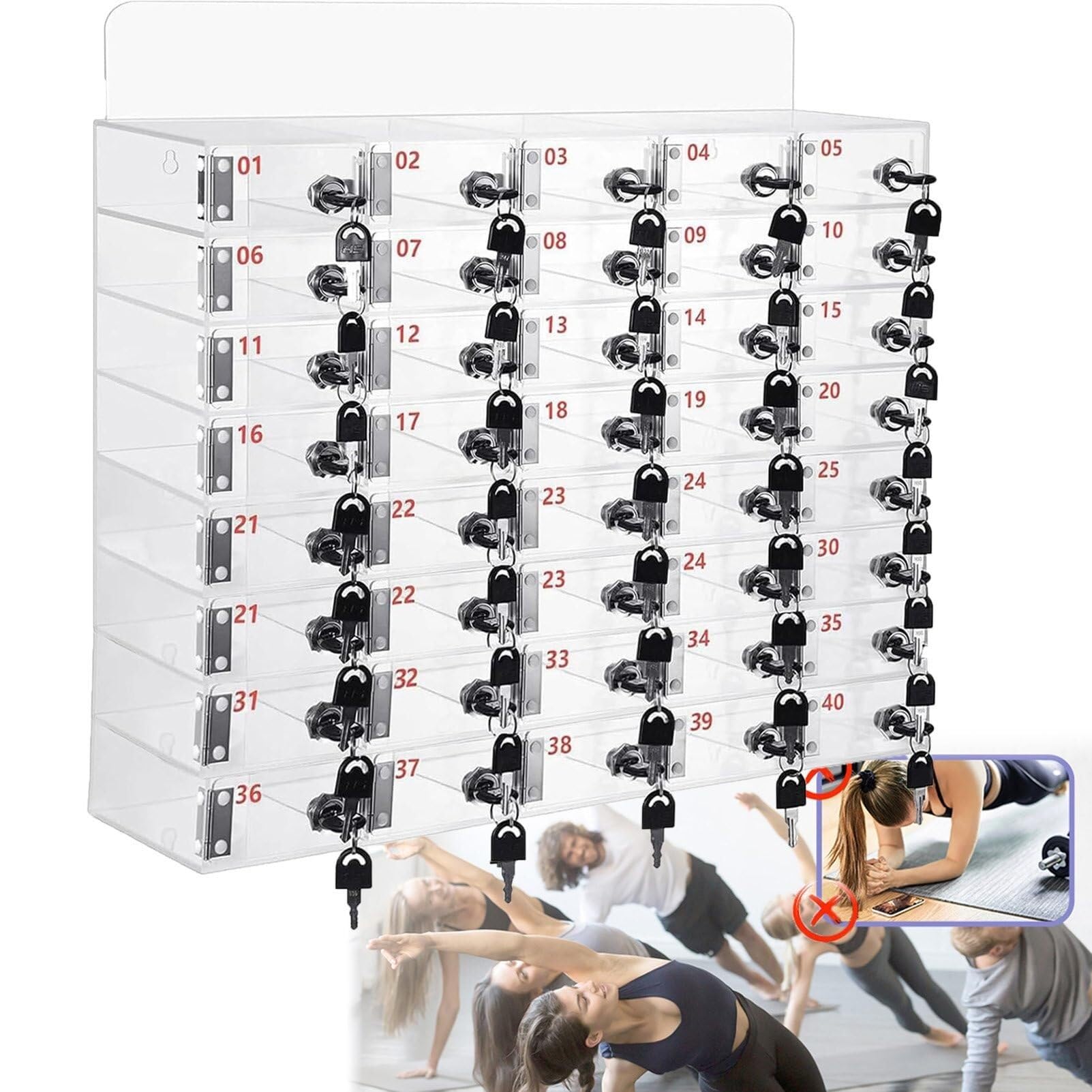 Casillero para teléfono móvil Caja de Almacenamiento para teléfono móvil Soporte acrílico para teléfono móvil Caja de Almacenamiento de Escritorio Armario acrílico para teléfono móvil c
