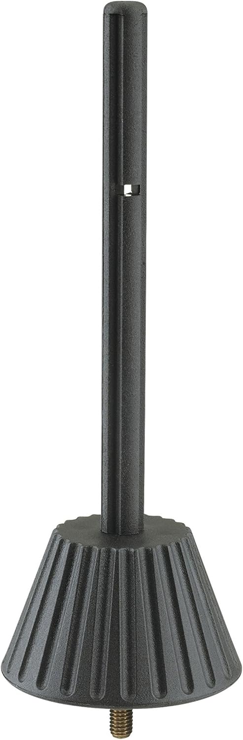 K&M König & Meyer 17786.005.55 Flute Peg | Alto or Tenor Recorder | M5 Thread Adapter For Holder, Foldable Base, Bracket | Peg Diameter 0.709" Steel Core | Compact Portable German Made Blk