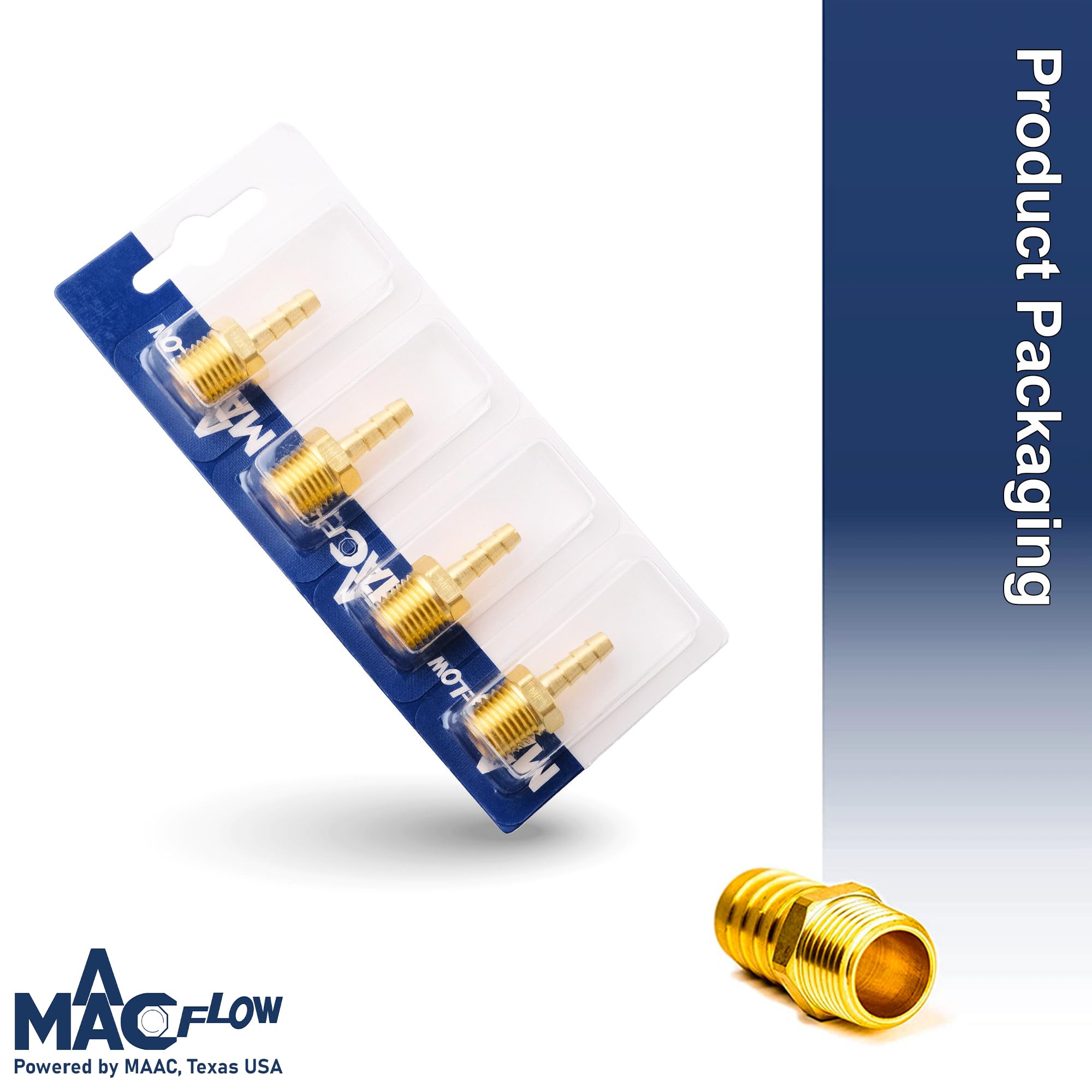 Amazon.co.jp: MAACFLOW 真鍮有刺ホース継手 3/16インチホースIDバーブ