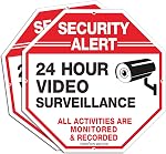 Faittoo 4-Pack Video Surveillance Sign, No Trespassing Metal Reflective Warning Sign, 10"x 7" 0.40 Aluminum Indoor Or Outdoor Use for Home Business CCTV Security Camera,UV Protected & Waterproof