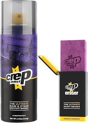 Crep Protect Shoe Protector Spray & Ultimate Scuff Eraser - Sneaker Cleaner for Suede and Nubuck Shoes