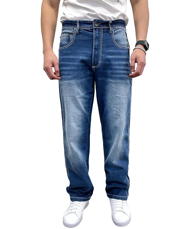 Southpole Men's Straight Relaxed-Fit Cross Hatch Denim, MS, 34X30 by Southpole - Used condition - US$17.91